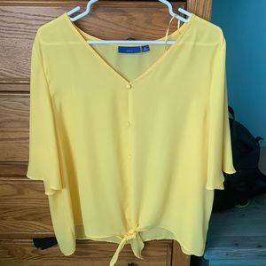 APT. 9- Yellow tie in front blouse